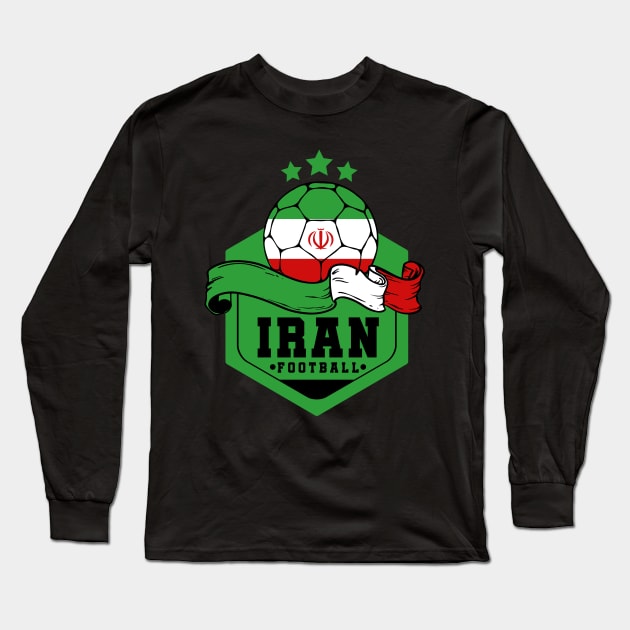 Iran Football Long Sleeve T-Shirt by footballomatic